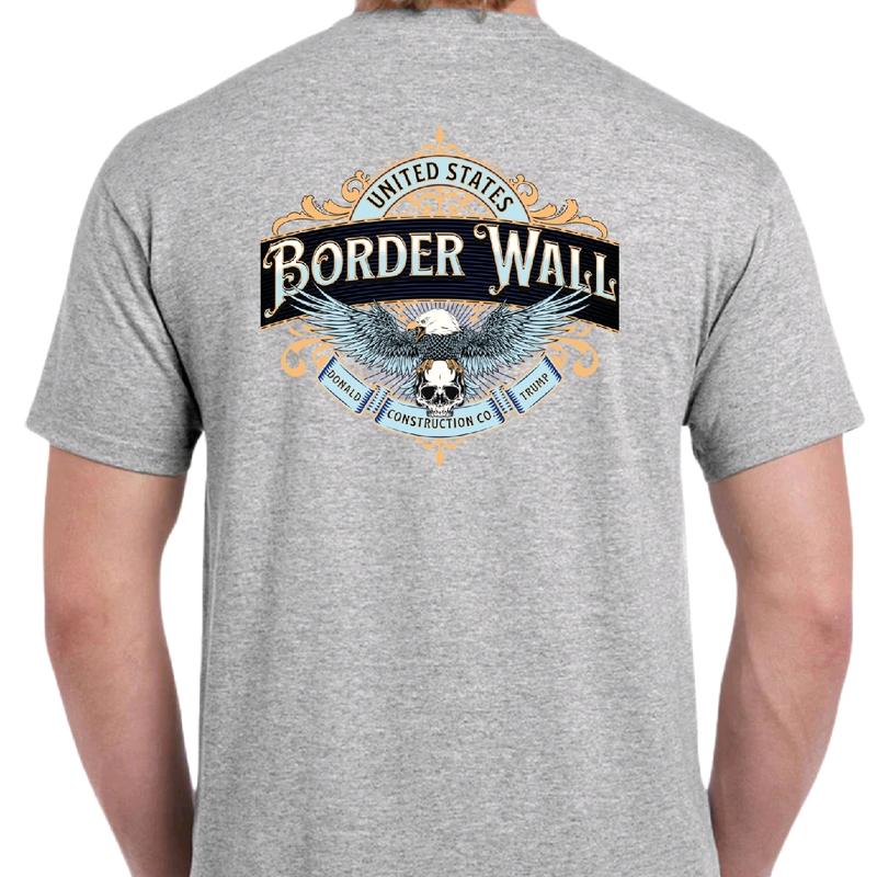 Border Wall Construction Co. T-shirt Menswear Cotton Tshirt Casual t shirt trump Hoodie Sweatshirt | TeeSparky.com (Image 5)
