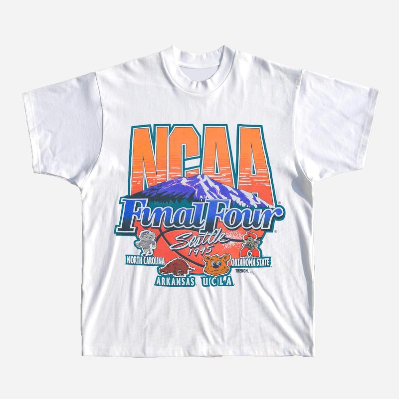 1995 NCAA Final Four Vintage 1995 NCAA T-Shirt Cotton Short-sleeve Retro Streetwear Tshirt Menswear Top