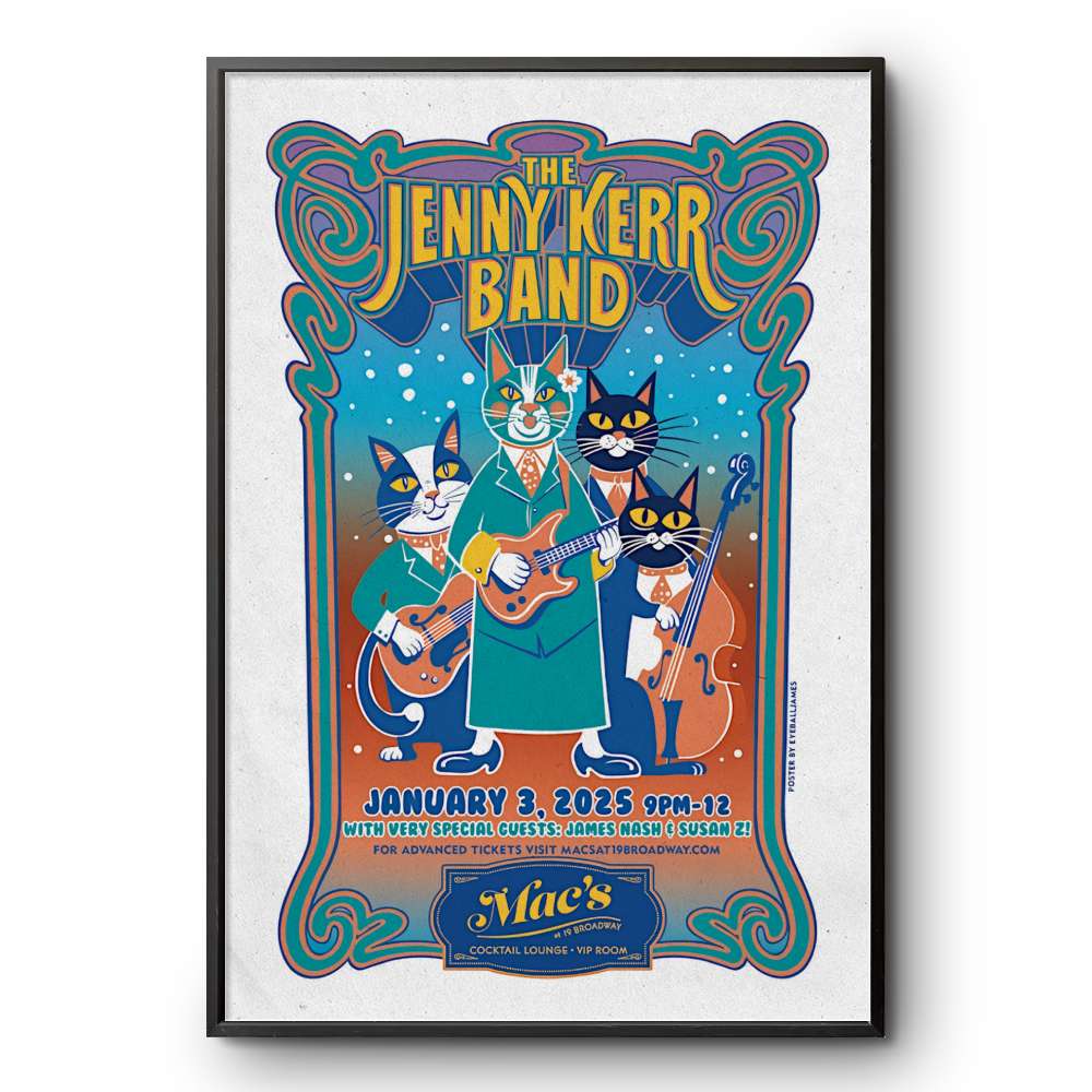 January 3 2025 The Jenny Kerr Band MAC's at 19 Broadway Poster Limited