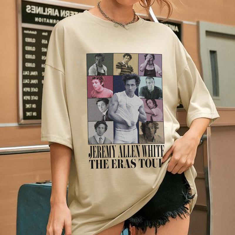 Jeremy Allen White The Eras Tour, Cotton Fabric Vintage T-Shirt Sweatshirt Hoodie Unisex