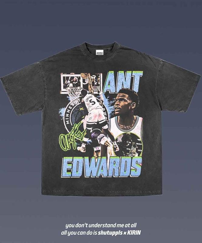 Anthony Edwards  Tee  Vintage Tee Graphic T-Shirt Sweatshirt Hoodie  Sport Tee - Gift For Fan 1.29