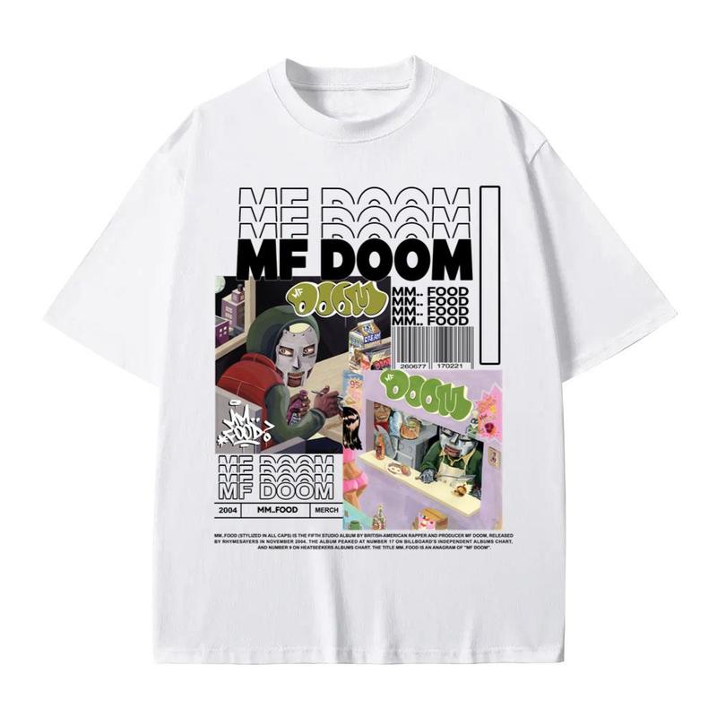 MF Doom T-Shirt Vintage Retro Mask Doomsday Shirt Cotton Menswear