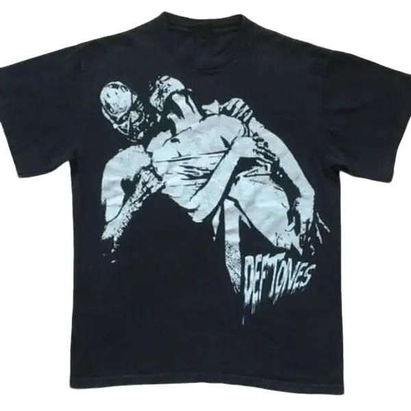 Deftones Rock Band T-shirt, Vintage Gift Women Men Cotton T-Shirt Fabric Menswear