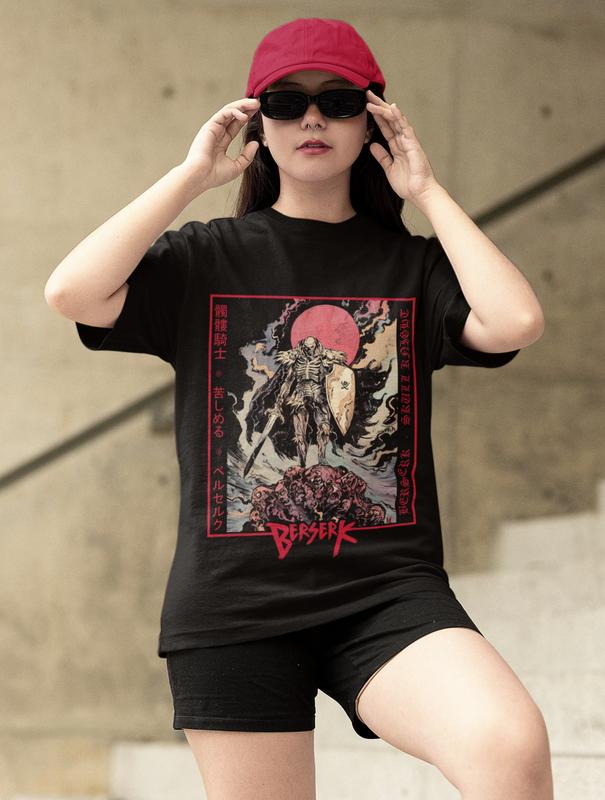 Unisex Skull Knight Shirt, Anime Vintage Special T-shirt, Anime Manga, Anime Shirt, Black Swordsman, Graphic Anime Tee, Manga Shirt, Japan Top Womensw