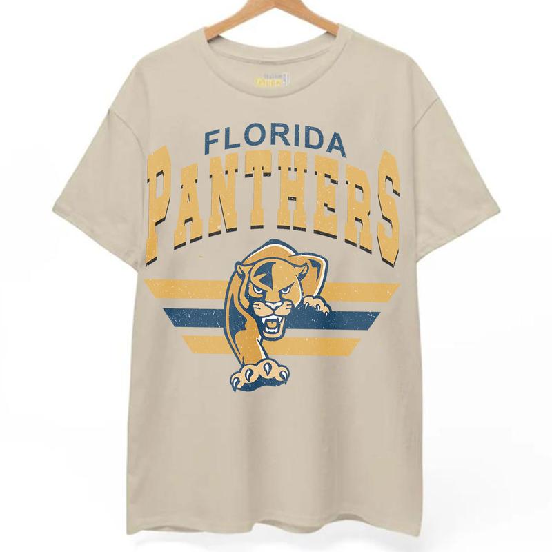 FIU Panthers Vintage NCAA Sweatshirt, Unisex FIU Football Shirt, Classic Sport Hoodie for Fans, Gifts For Men and Women, Cotton, T-Shirt