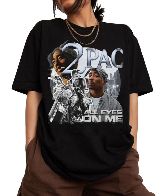 Tupac All Eyes On Me Graphic Tee, 2Pac 90s Shirt, 2Pac Shirts, Vintage 90s Bootleg Tupac Shirt, 90s Merch, Hip Hop 90s Shirt, Hip Hop Legends Shirt, R