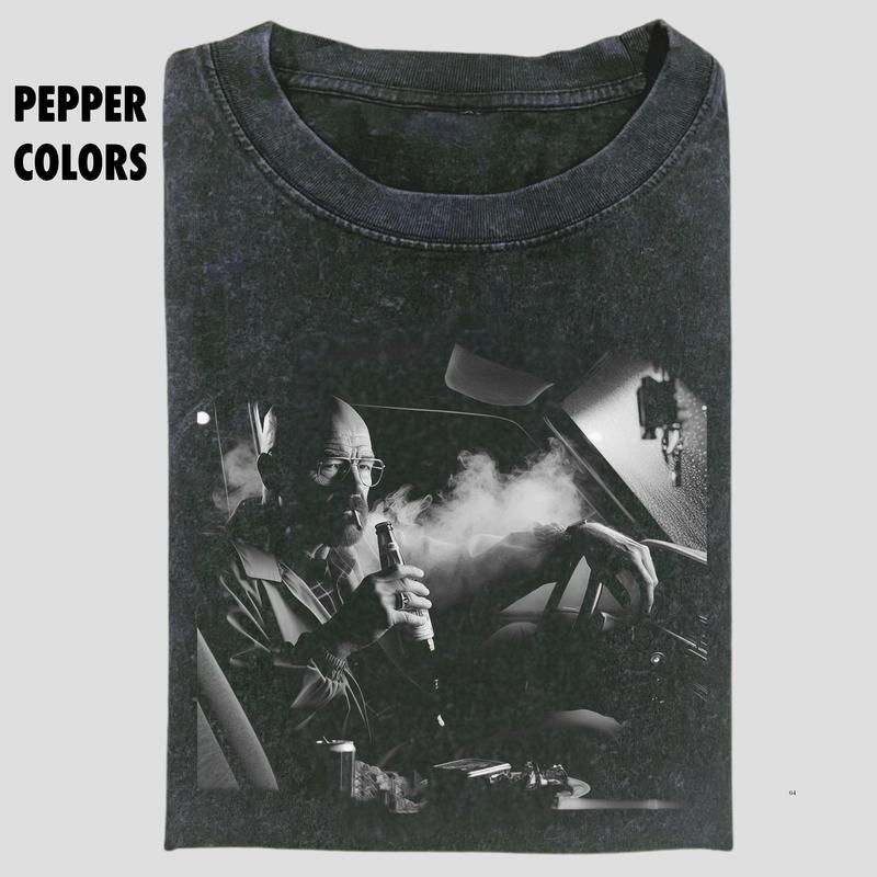 Walter White Shirt, Breaking Bad Vintage Graphic Tee, Walter White Smoking Shirt, Movie Shirt, Funny Shirt, Unisex T-Shirt, Unisex Gift For Men Women