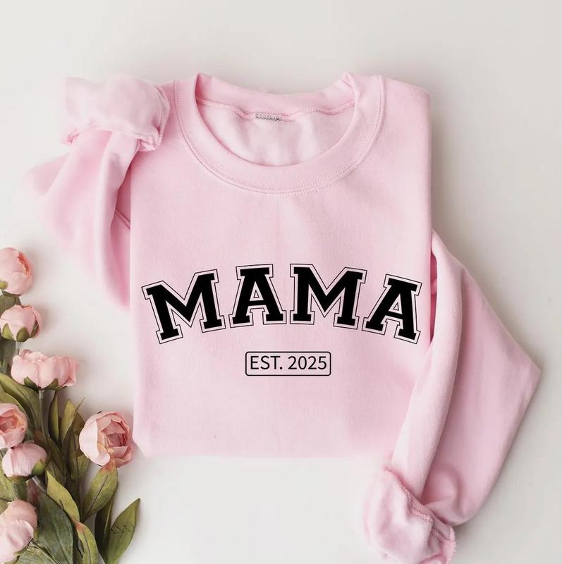 Mama Custom Est.2025 Sweatshirt, Gift For Mom Sweatshirt, New Mom Sweatshirt, Mother's Day Gift Shirt Hoodie (Image 3)
