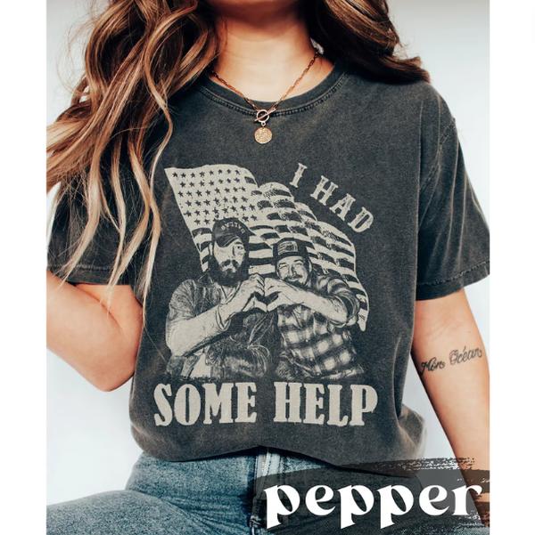 Vintage Had Some Help shirt, Country Music shirt, Post Wallen shirt, It takes two to break a heart in two shirt, Morgan Shirt Womenswear Underwear
