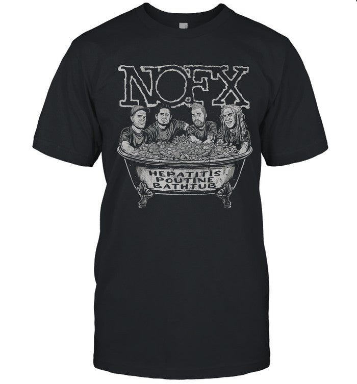 2024 NOFX Hepatitis Poutine Bathtub Final Tour Montreal Tee