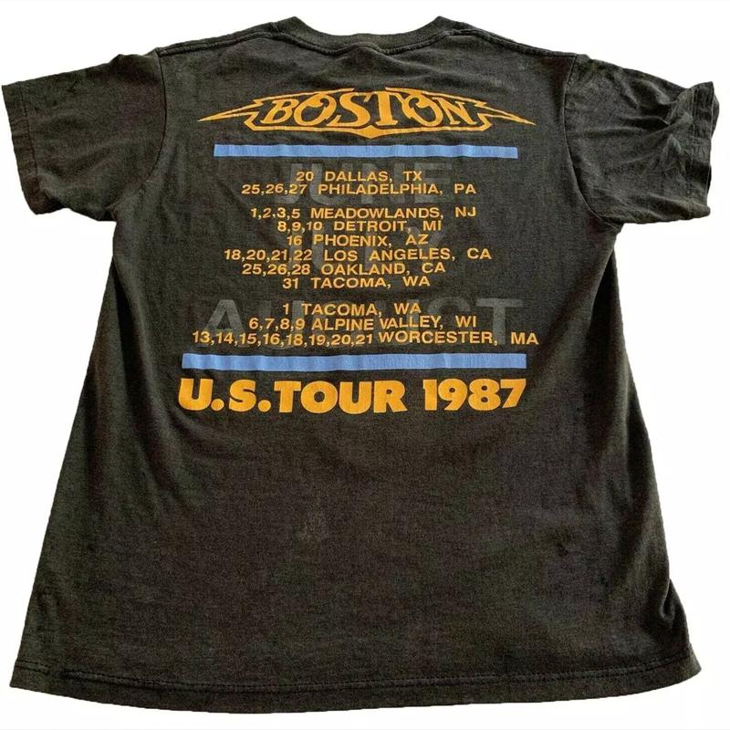 Comfort Colors Vintage Boston Rock Band Concert Tour Shirt 1987 T-shirt Tour Music Tour Concert Classic Style Tee S-5XL, 90s Rock Band Tee, Vintage Gr