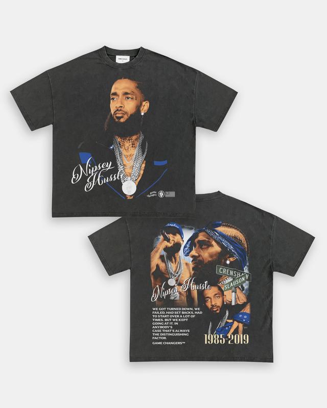 NIPSEY HUSSLE V2 TEE - [DS] , Free Shipping, Unisex T-Shirt, Sweatshirt, Tour shirt, Rapper Shirt, Graphic Shirt, big face tee,