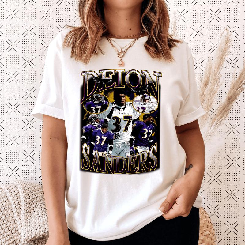 Deion Sanders Ravens Vintage 90'S Style Bootleg Tee Deion Sanders Tee Baltimore Tee For Mens, Womens