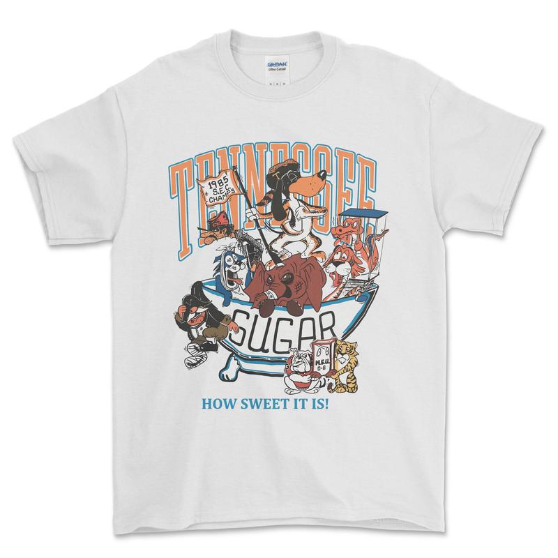 Tennessee Vols SEC Champions 1985 T-Shirt, graphic vintage sports tees for men