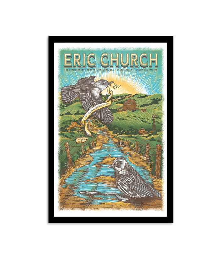 Eric Church The Outsiders Revival Tour Jun 29, 2023 Credit One Stadium Charleston, SC Poster