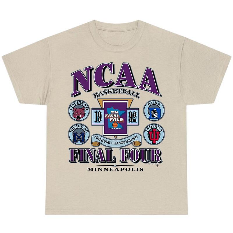 Vintage 90S Ncaa Final Four T-Shirt, Full Color T-Shirt, Unisex T-Shirt, For Men, For Women Billabongshirts, Unisex Cotton Tees