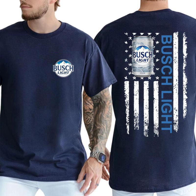 Vintage Busch Light Drink T-Shirt, Beer Shirt, Trending, 2 Sideds for Men, 2 Sideds Unisex Shirt, Colorful