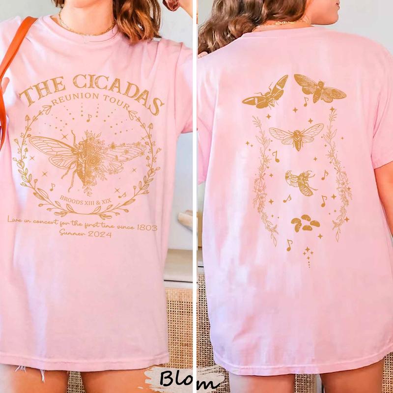Cicada Concert Tour 2024 T-Shirt, Year of the Cicadas T-Shirt, Funny Cicada Shirt, Summer Tee, Insect Lover Tee, Bug Lover Gift, vintage bandtee