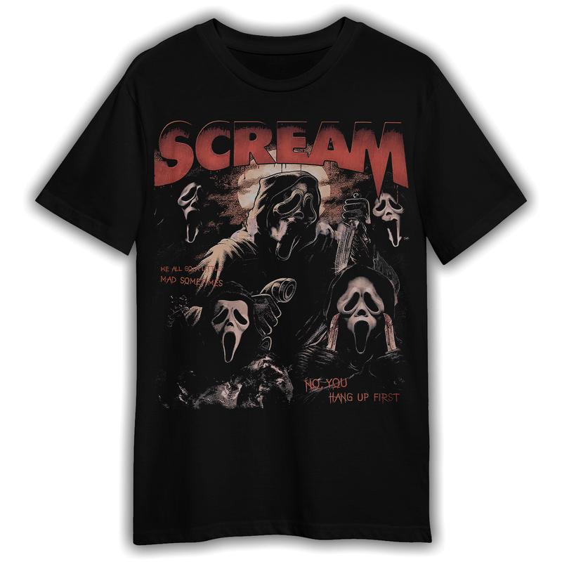 Scream Vintage 90s Graphic T-Shirt, Ghostface Horror Movies Sweatshirt, Ghost Face Classic Retro Tees Gift For Women and Man Unisex T-Shirt Menswear S