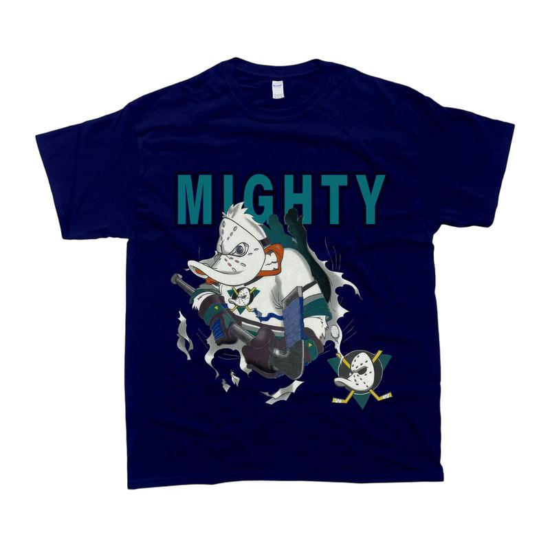 Vintage Mighty Ducks Hallowwen T-Shirt Cotton Short-sleeve Retro Streetwear Tshirt Menswear Top Shortsleeve Casual