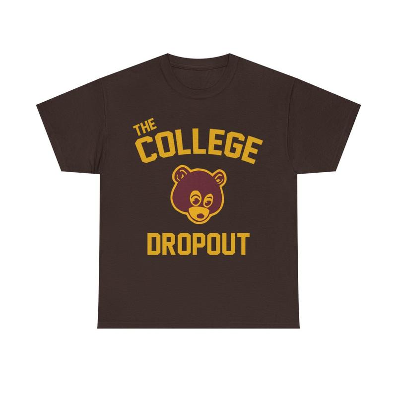 College Dropout Inspired Graphic Tee Menswear Retro Shirt T-Shirt Top Vintage Comfy Classic Cotton Casual Tshirt Streetwear