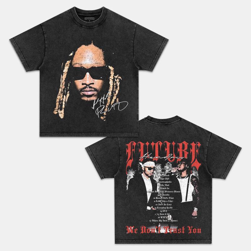 FUTURE HENDRIX V2 Double Printed Short Sleeve Tee Cotton Vintage Shirt To Match Sneaker Hiphop Clothing Rapper Merch Shirt, Hiphop Tour Concert 2024, Gift For Fan Y2K Aesthetic Hoodie Sweatshirt