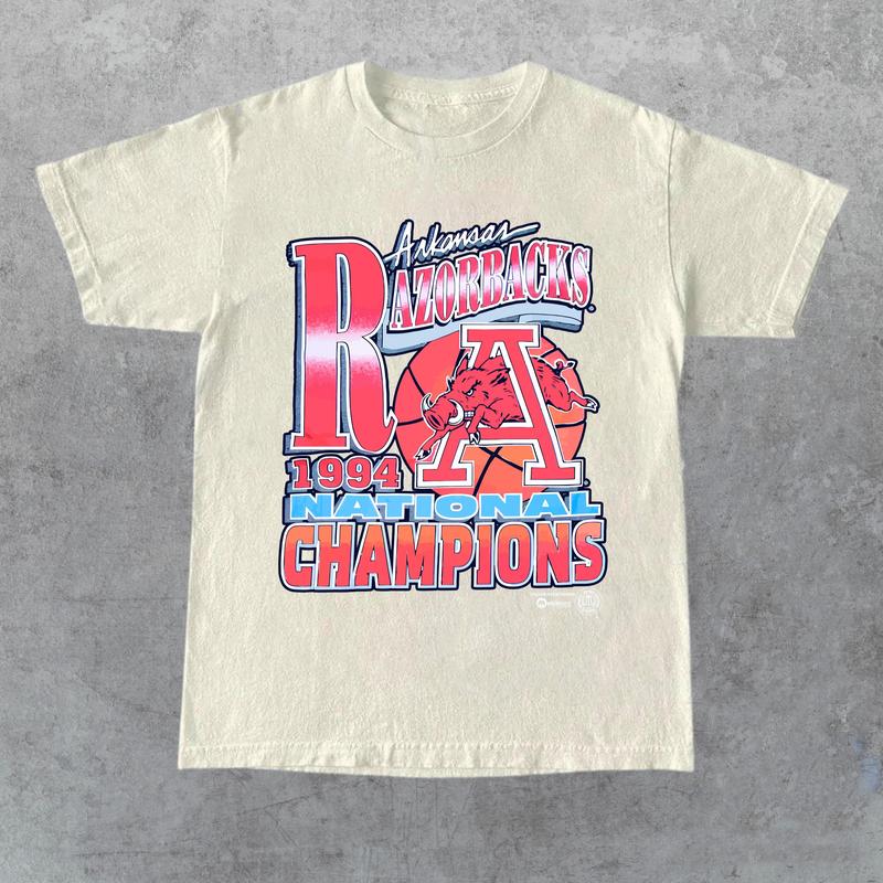 1994 Razorbacks National Champions Arkansas Vintage T-Shirt, Full Size, Full Color, Gift For Men, For Women