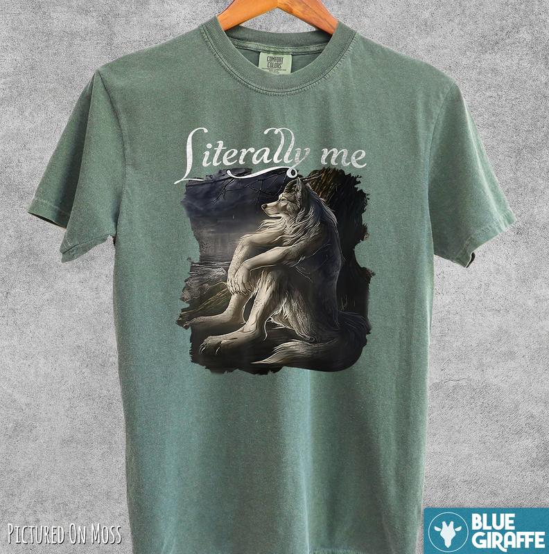 Vintage Literally Me Wolf Shirt, Meme Comfort Colors T-Shirt