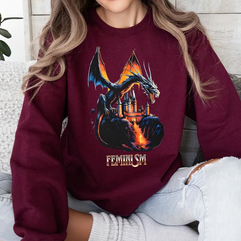 FÃÂµminism Dragon Fantasy Vintage Shirts