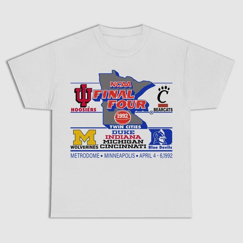 Vintage 1992 NCAA Final Four T-SHirt, Graphic NCAA Shirt, Tournament Champions Shirt, Gift For Sport Fan Sweatshirt, Hoodie, Comfort Colors