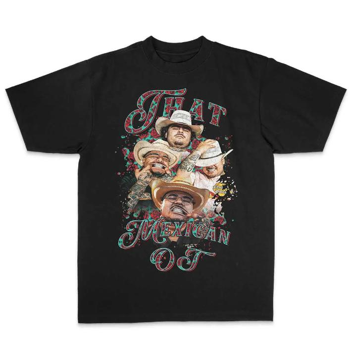 That Mexican OT - T Shirt Vintage Style Shaka Wear Heavy Weight Street Tee V3 Roses texas rap Classic Cotton Fabric Menswear Vintage  Graphic Tee