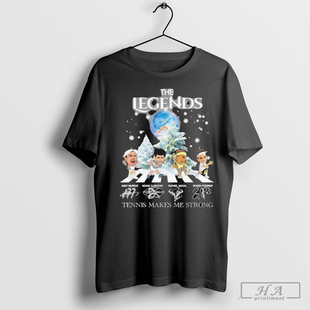 Official The Legends Tennis Makes Me Strong Signatures shirt Hoodie Sweatshirt | TeeSparky.com