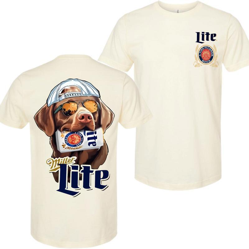Chocolate Labrador Hunting Dog 2 Siders Hoodies, Miler Lite T-shirt, Perfect For Beer Lovers, Unisex for Men... (Image 4)
