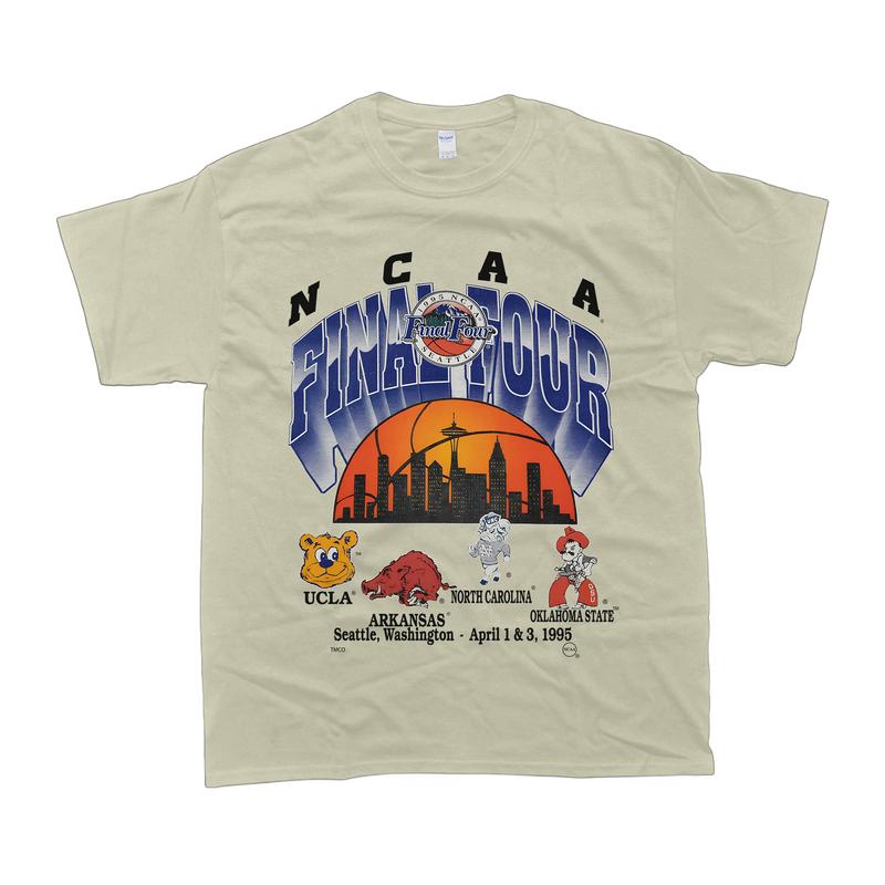 Vintage 1995 NCAA Final Four T-Shirt Large Casual Cotton Top Graphic Menswear Soft