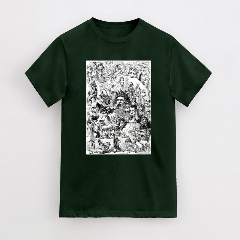 Vintage Dreamy Art Graphic Shirt, Retro Creepy 90s Shirt, Abstract Art Cotton Shirt, Line Art Vintage Tee,  Cool Gift