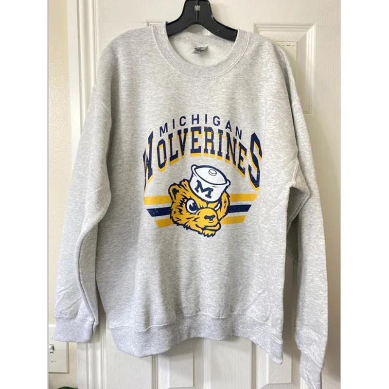 Vintage College All Team NCAA Classic Sport Sweatshirt for Men Long Sleeve Raglan Crewneck Cotton Casual Sweatshirt