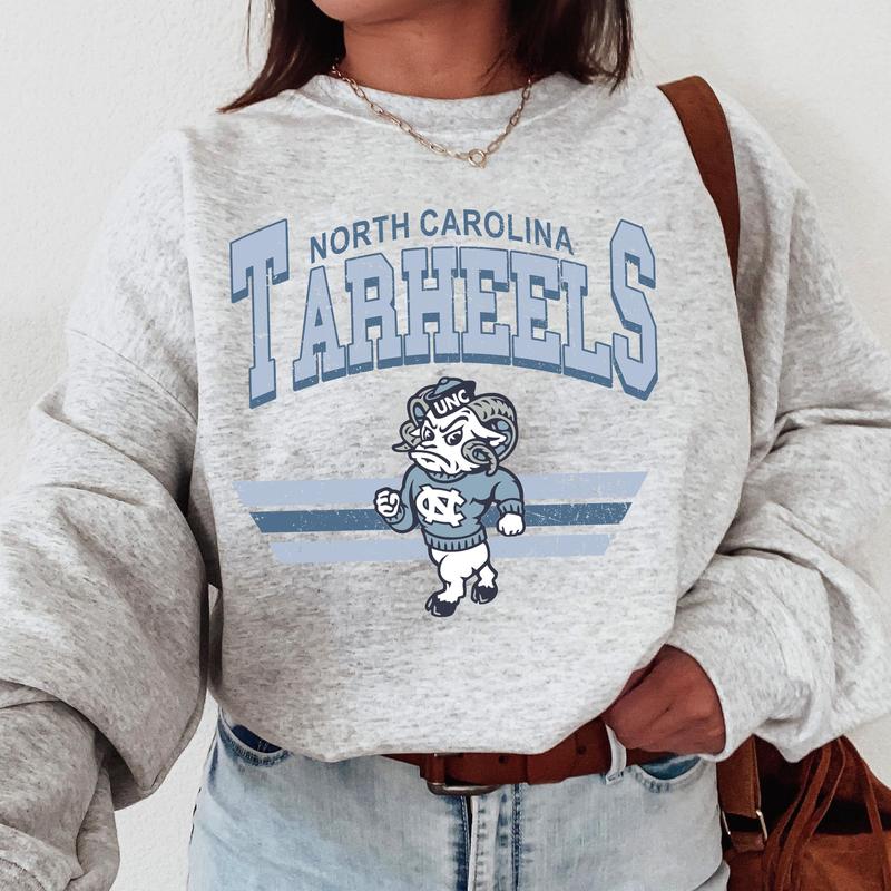 North Carolina Tar Heels Vintage Football NCAA Sweatshirt, Vintage Sweatshirt NCAA, Classic Sport Sweatshirt, Gifts For Football Fan Sport