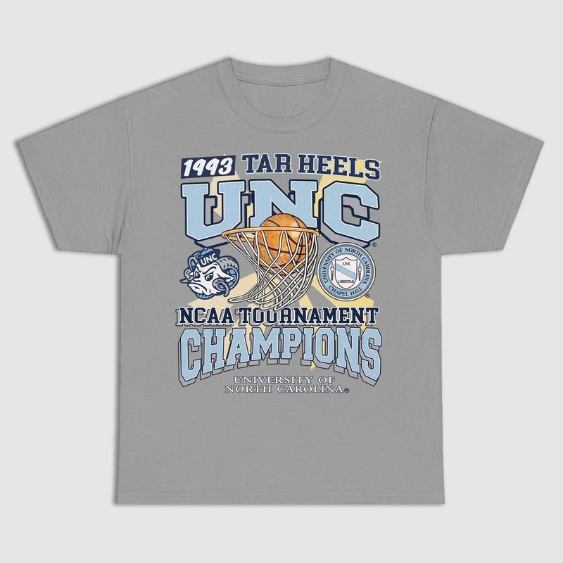 University Of North Carolina Tournament Champs 1993 Tar Heels NCAA Merch Tournament Champs T-shirt, Vintage 90s Unisex Basketball Tees, Basketball Fan