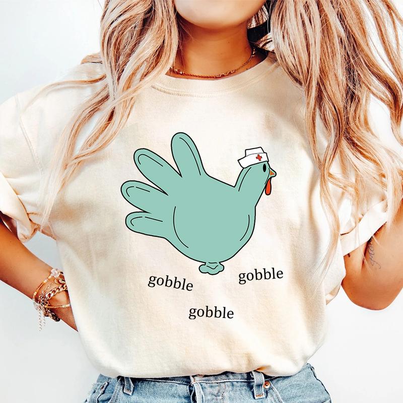 Nurse Shirts, Thanksgiving Nurse Shirt, RN Thanksgiving Shirt, Thanksgiving Gift, Nurse Gift For Women, Picu Er... (Image 1)