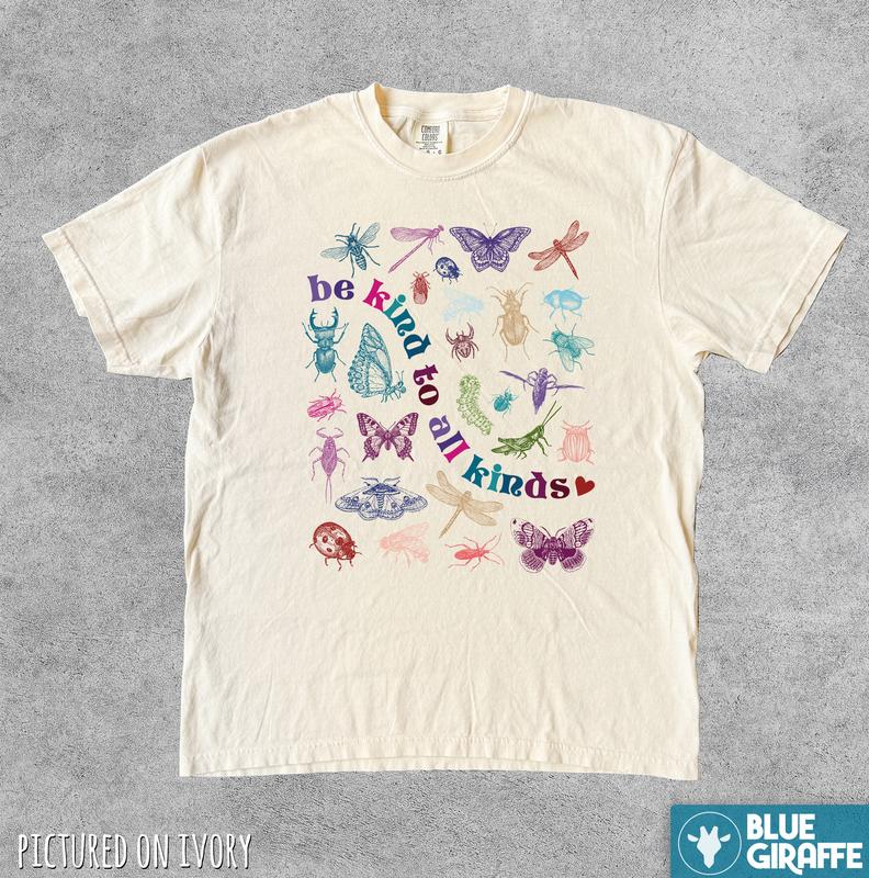 Be Kind To All Kinds Vintage Tshirt, Retro Comfort Colors Shirt