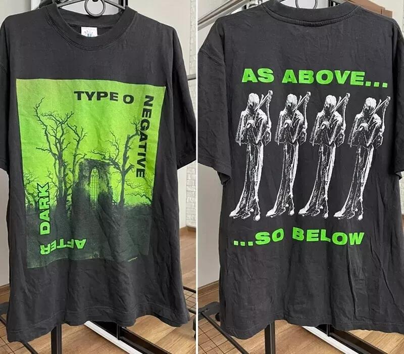Comfort Colors 1998 Type O Negative After Dark 2 Side Band Black Unisex T-Shirt Reprint S-5XL Vintage Graphic Tee, Music Tour Tee, Music band Tee
