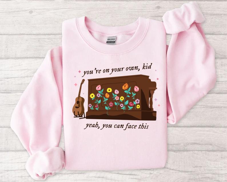 You're On Your Own Kid Eras Piano Flower TshirtSweatshirtHoodie, VIntage Flowers Surprise Song Tshirt, On Your Own Kid Sweatshirt