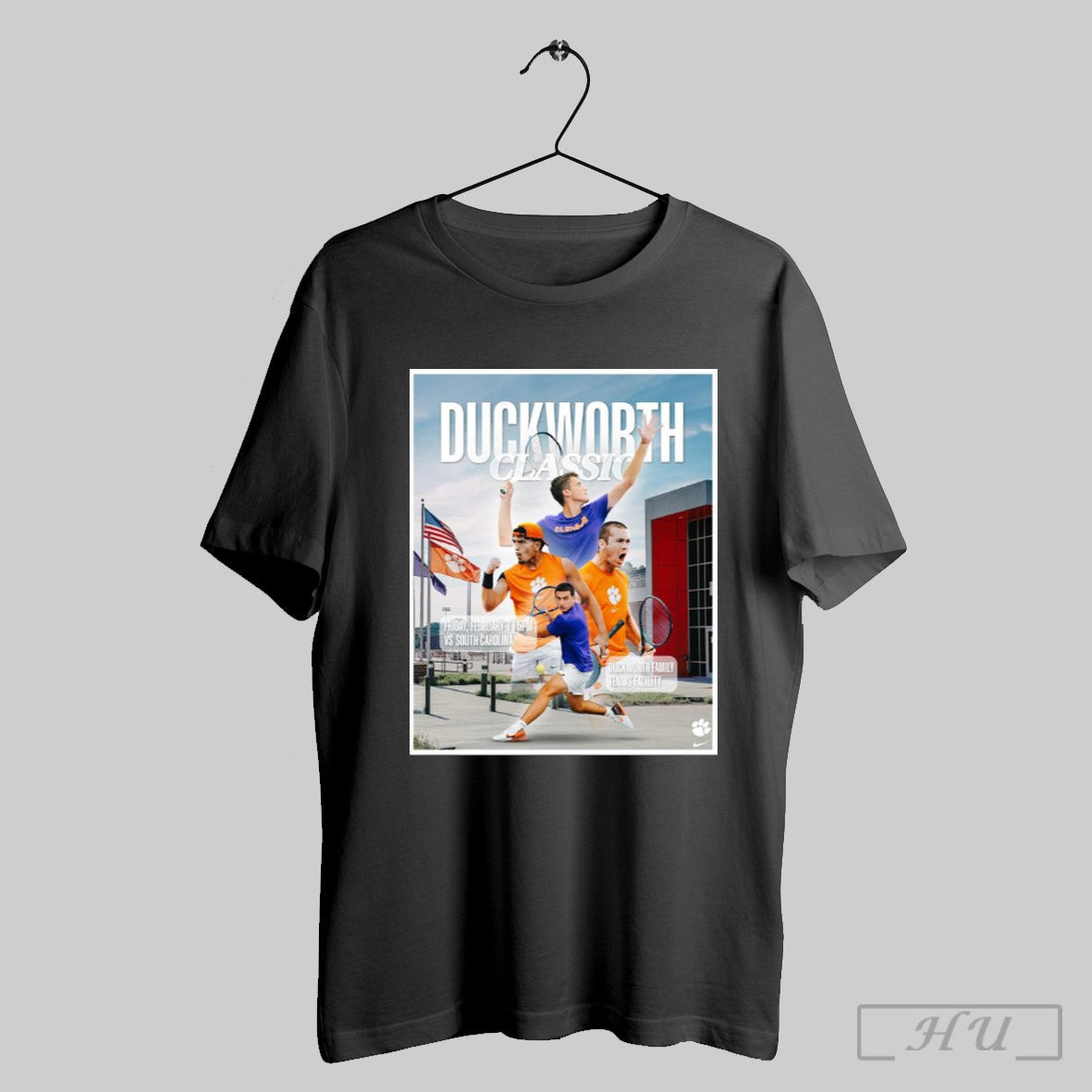 Trendy Poster Clemson Tigers Mens Tennis Duckworth Classic Fri Feb 7 Vs South Carolina Duckworth Family Tennis Facility T...