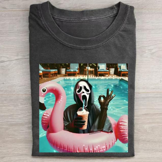 Vintage Halloween Graphic T-shirt, Ghost Face Ok Tee, Horror Movie Shirt, Horror Character, Funny Halloween Shirt, Unisex T-Shirt