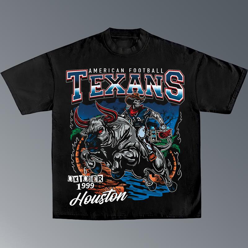 Texans Shirt, Vintage 90s Unisex Football Tees, Football T-Shirts, Sports Shirt, Game Day Tee, Football Fan Gifts Crewneck Clothing