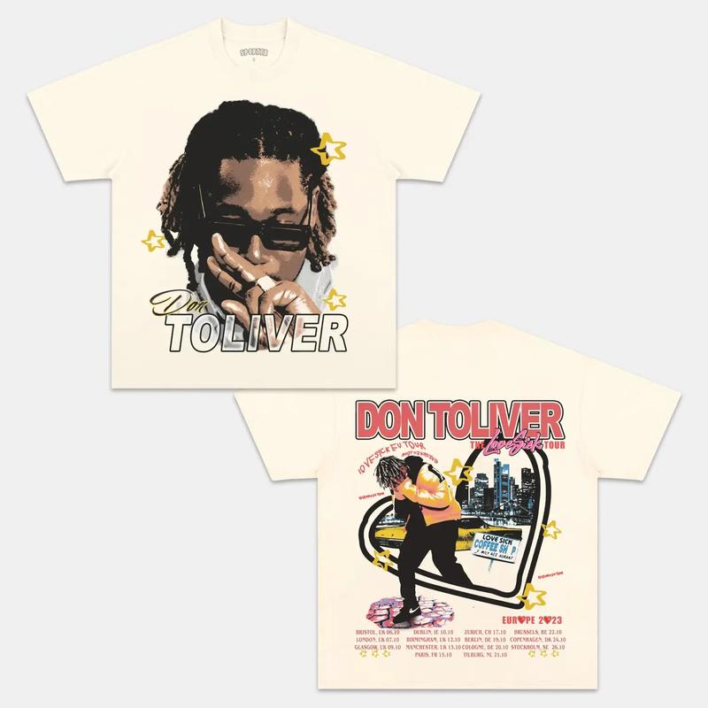 TOLIVER LOVE SICK TOUR Double Printed Short Sleeve Tee Cotton Vintage Shirt To Match Sneaker Hiphop Clothing Rapper Merch Shirt, Hiphop Tour Concert 2024, Gift For Fan Y2K Aesthetic Hoodie Sweatshirt