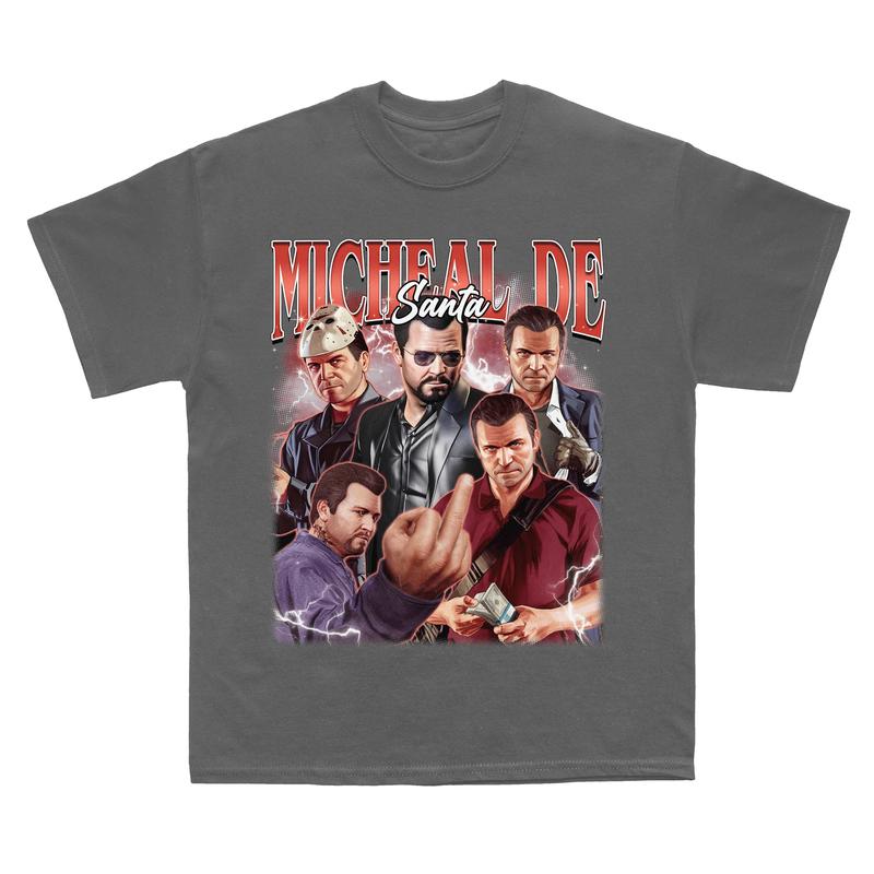 Micheal De Santa Vintage T-Shirt, Micheal De Santa GTA Shirt, Gift For Movies Lovers Casual Clothing Fabric  Sweatshirts Womenswear