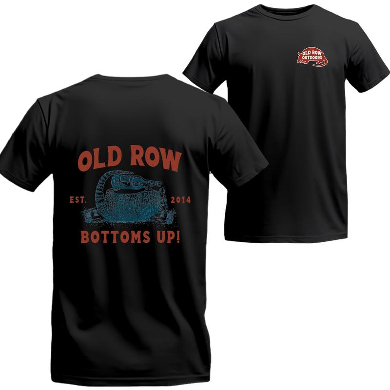 Old Row Bottoms Up Armadillo T-Shirt Graphic Tee, Graphic Short Sleeve Tee, Unisex Shirt, Menswear Top, beer shirt, drinking shirt