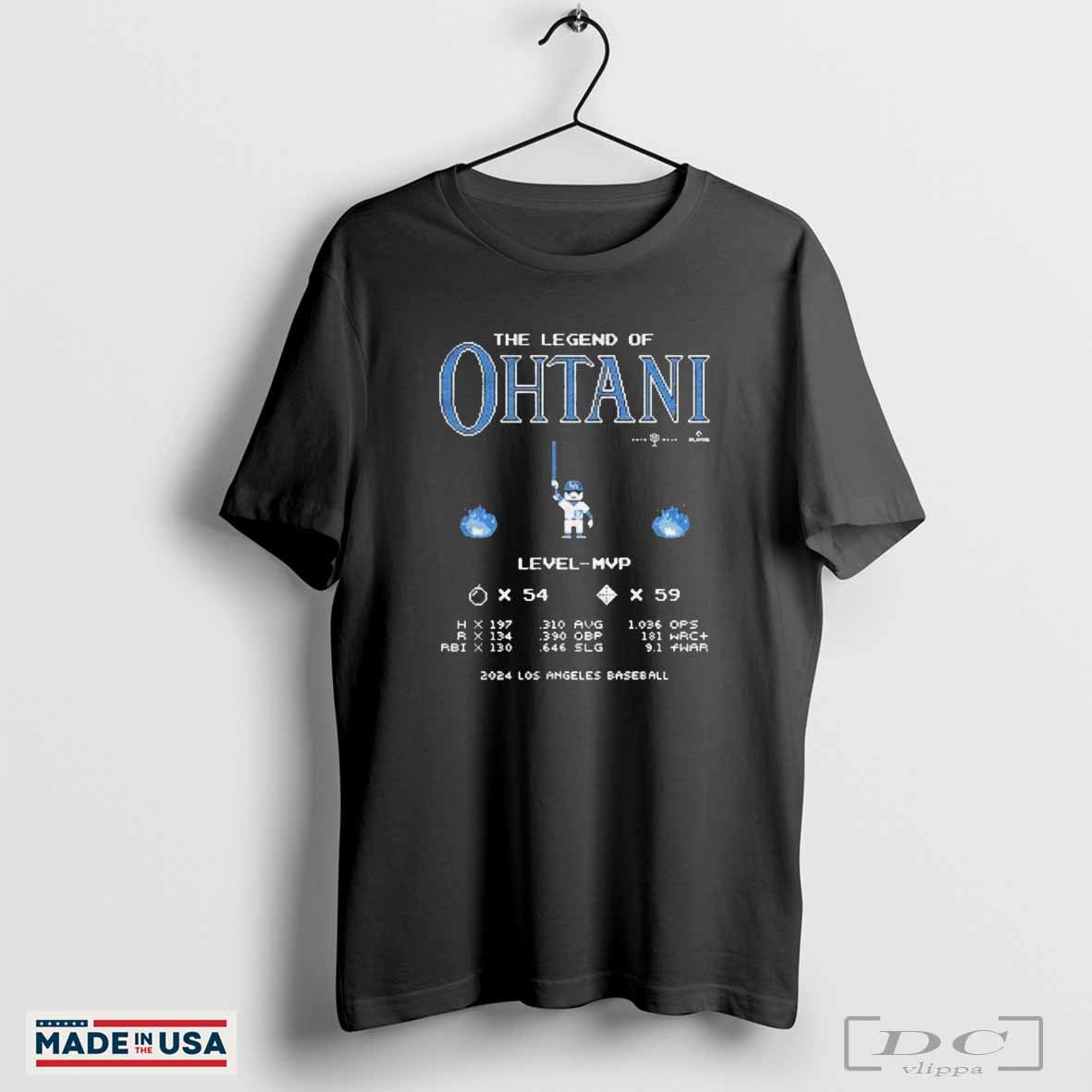 Official The Legend Of Ohtani Level Mvp 2024 Los Angeles Baseball T-shirt