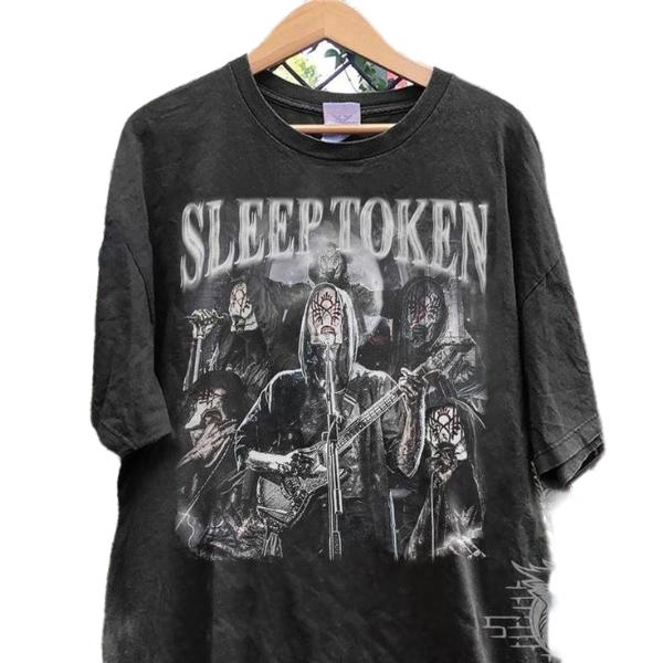 Sleep Token Music Shirt 90S Y2k Vintage Retro Short Sleeve Cotton Shirt Unisex Menswear Top Streetwear Print Tshirt Biker Wetsuit